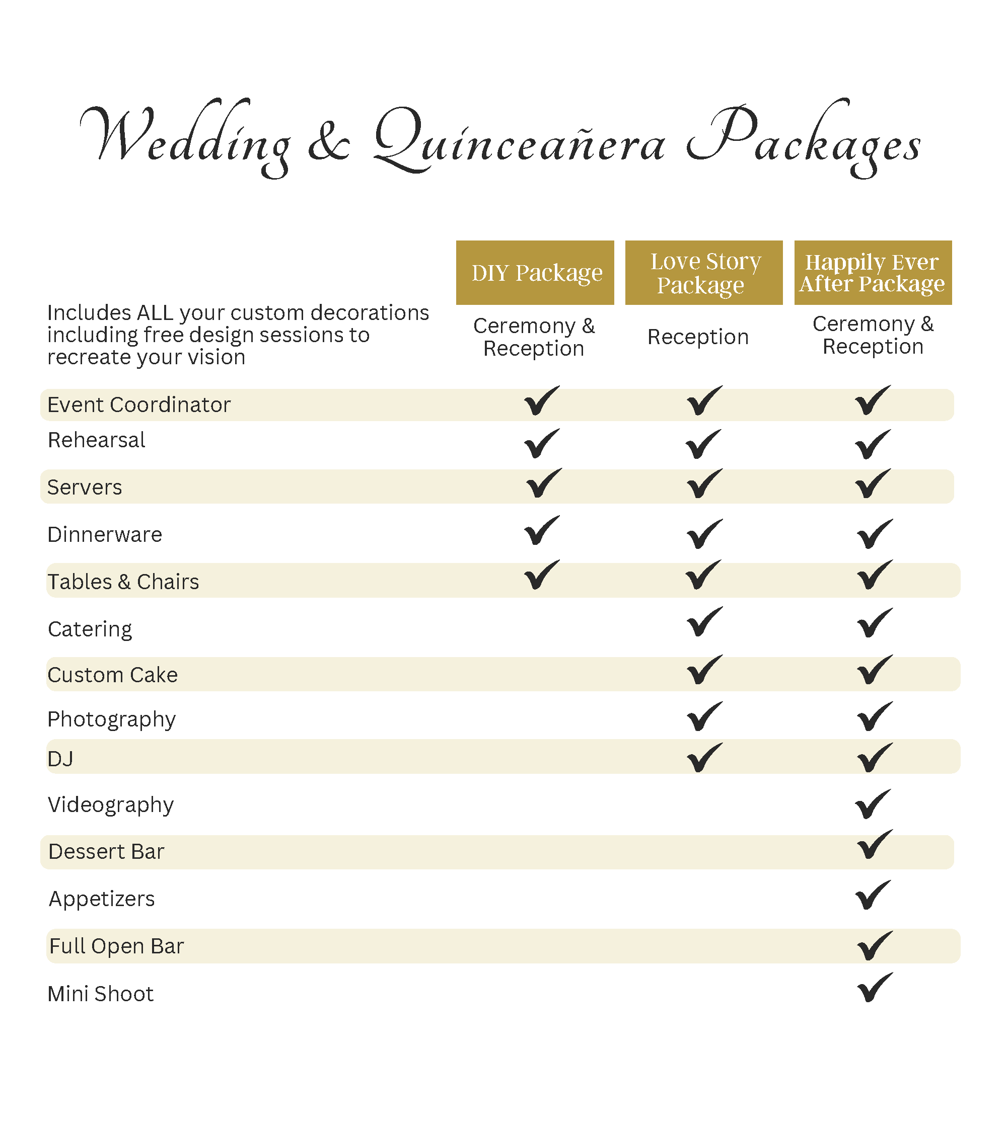 Wedding Packages